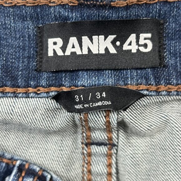NWT Rank 45 Mens Jeans 31x34 Slim Bootcut Western Medium Wash Mid Rise - Picture 10 of 10